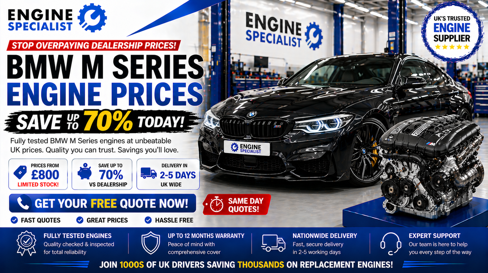 bmw M series engine prices with engine specialist